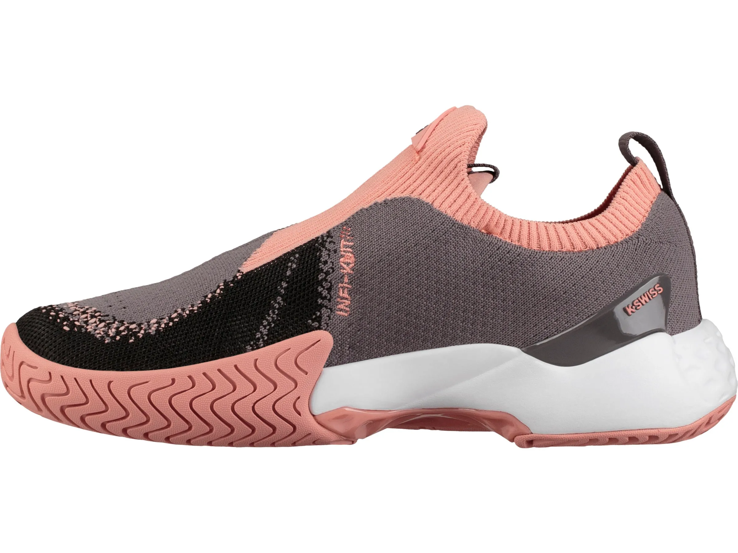 96137-095-M | WOMENS AERO KNIT | PLUM KITTEN/CORAL ALMOND/WHITE