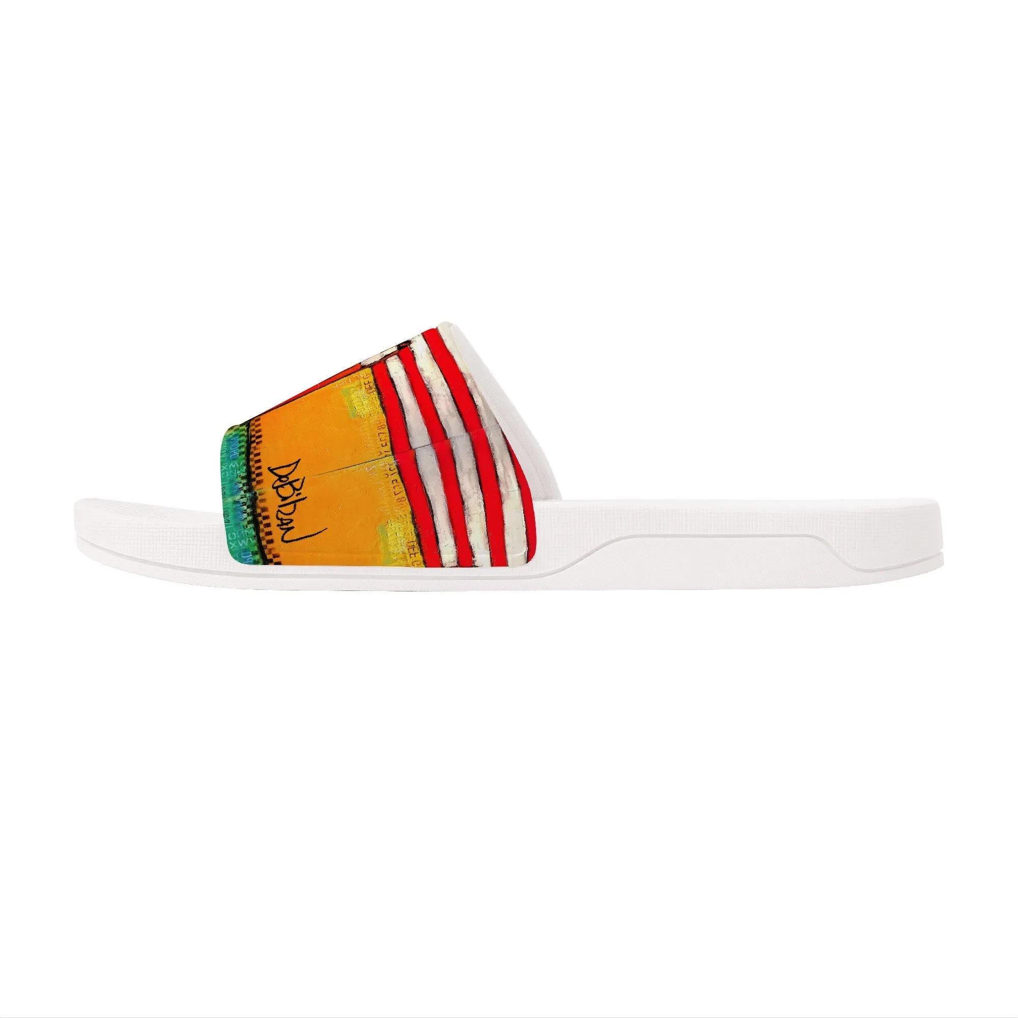 America-The beautiful Slide Sandals - White