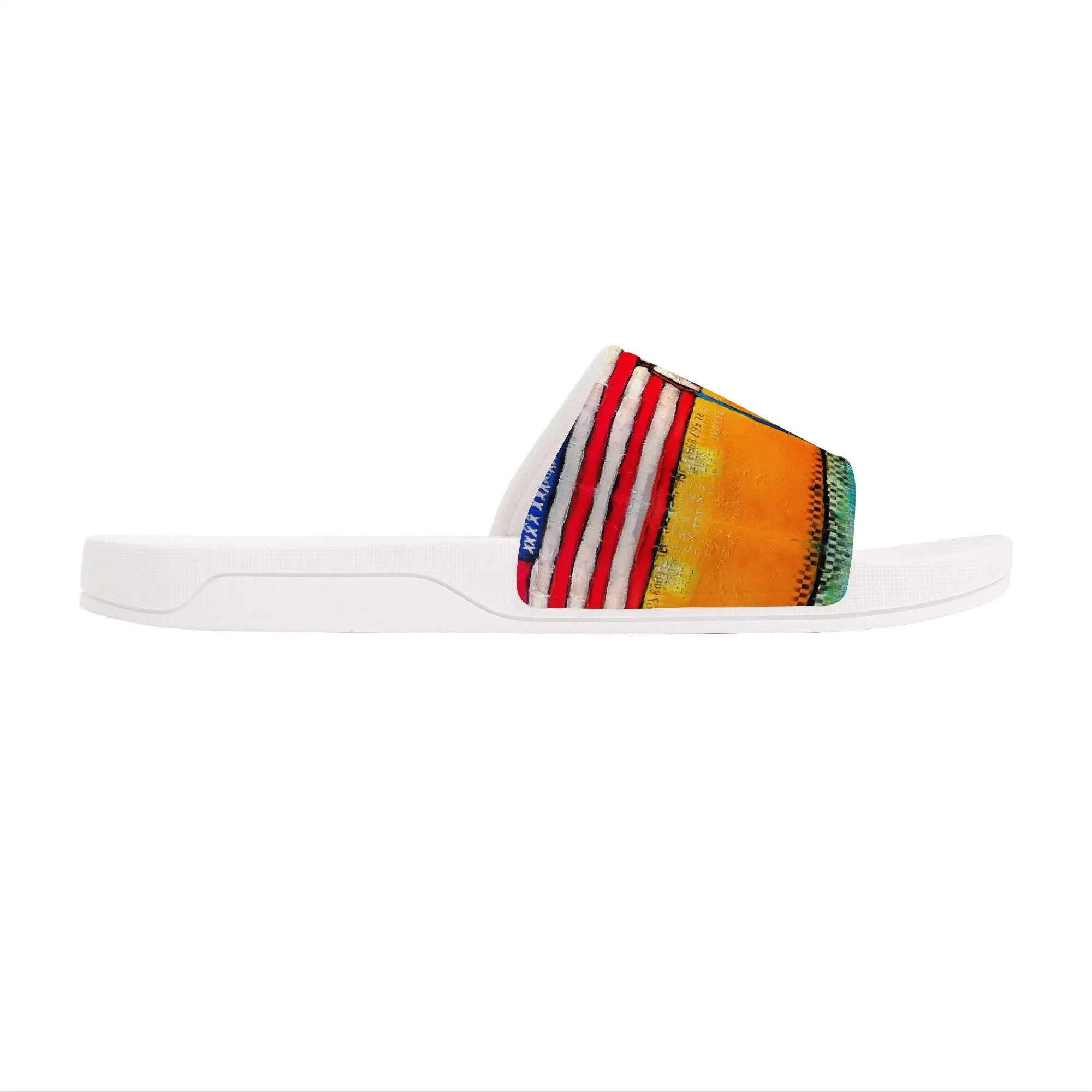 America-The beautiful Slide Sandals - White