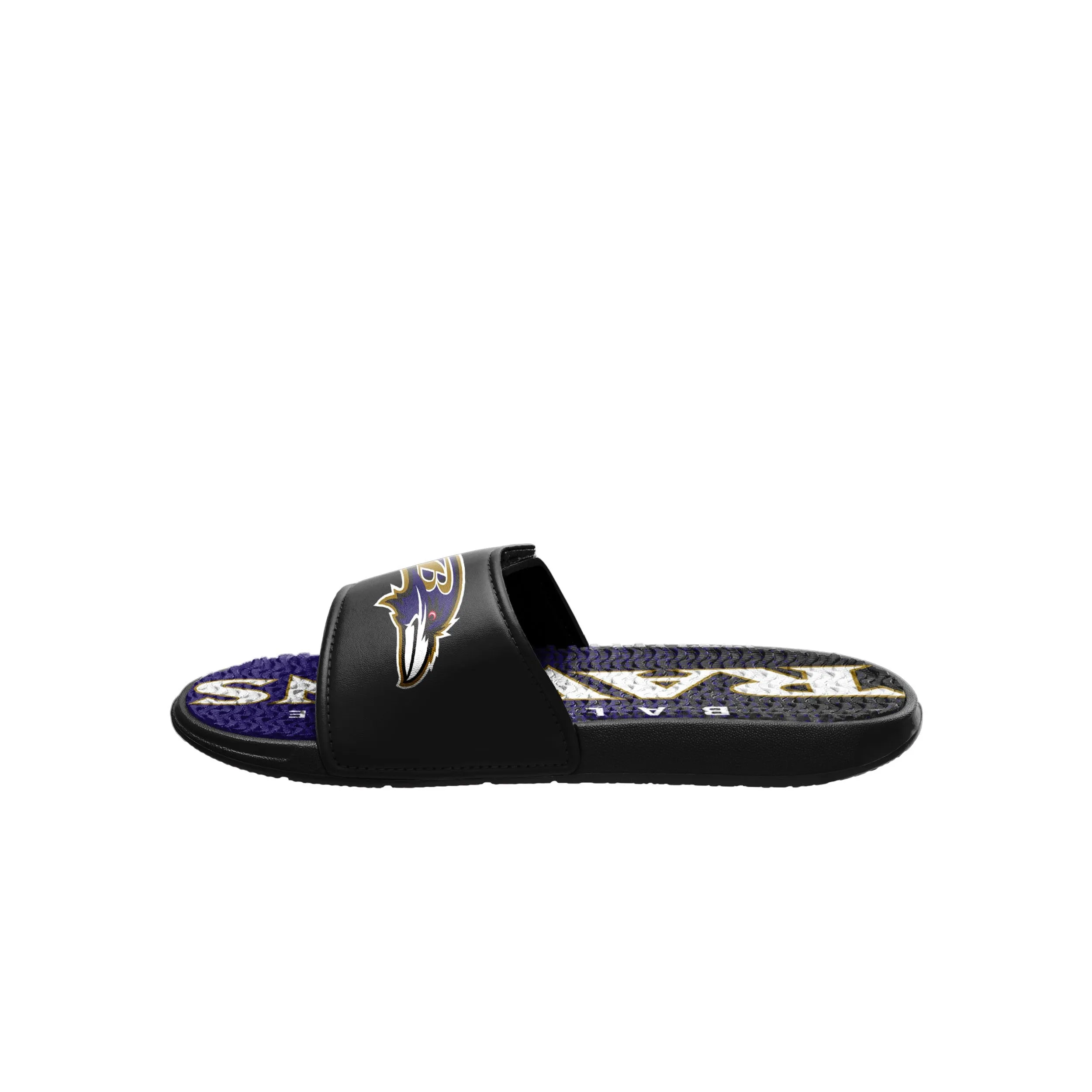 Baltimore Ravens NFL Mens Gradient Wordmark Gel Slide