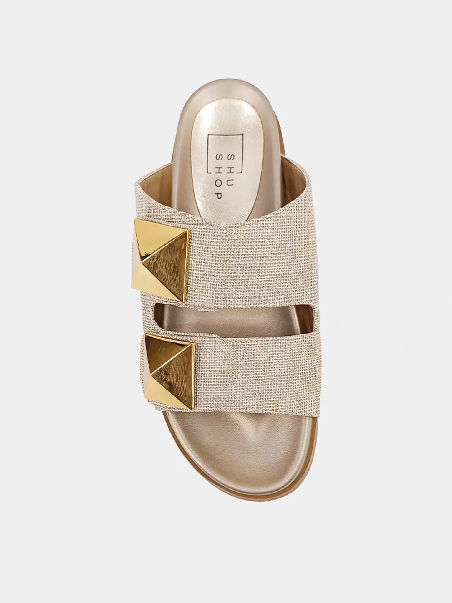 Bernarda Gold Woven Slide