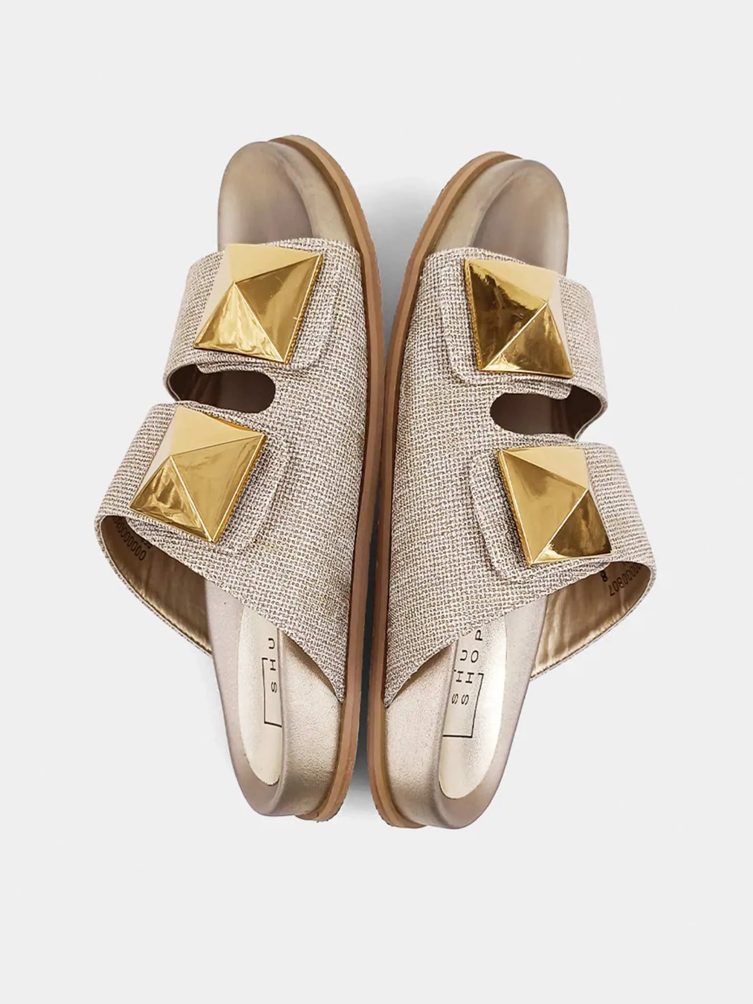 Bernarda Gold Woven Slide