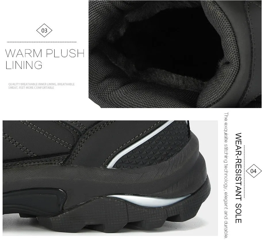 BONA Men Boots Anti-Skidding Leather Shoes Men Popular Comfy Spring Autumn Men Shoes Short Plush Snow Boots Durable Outsole