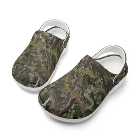 Camouflage Mossy Oak Style Casual Lightweight Slip On Nurse Style Clogs