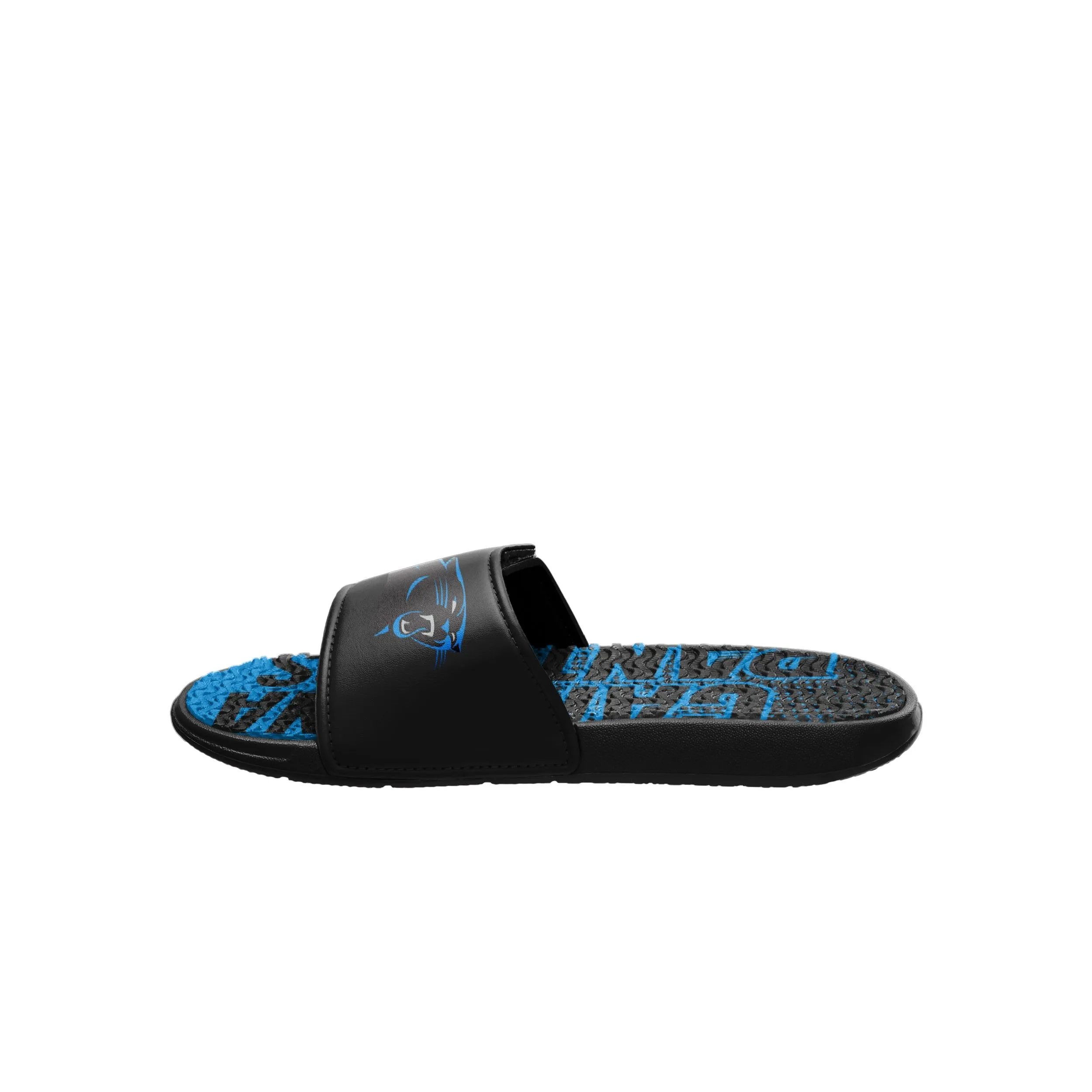 Carolina Panthers NFL Mens Gradient Wordmark Gel Slide