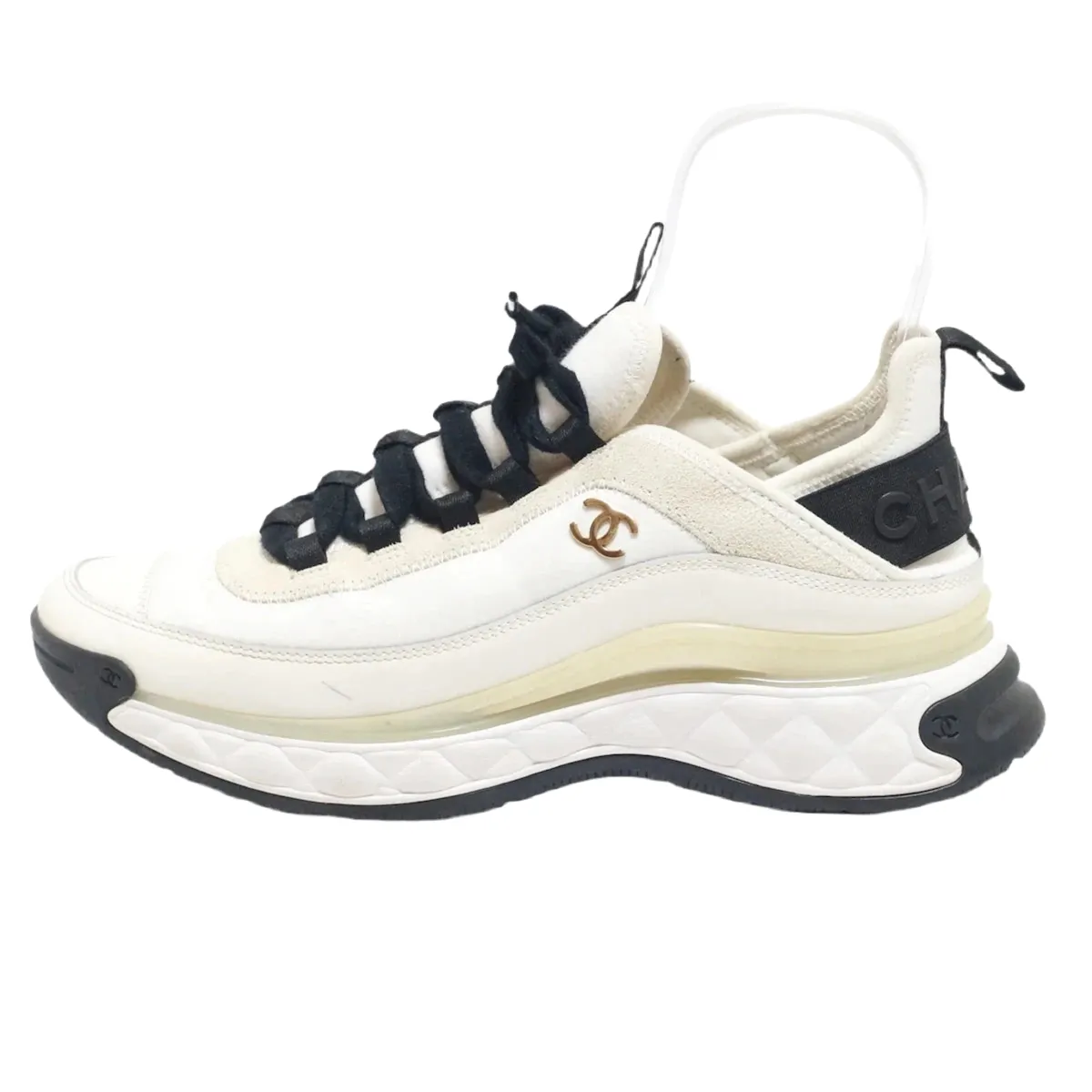 Chanel White Trail Sneakers, 39