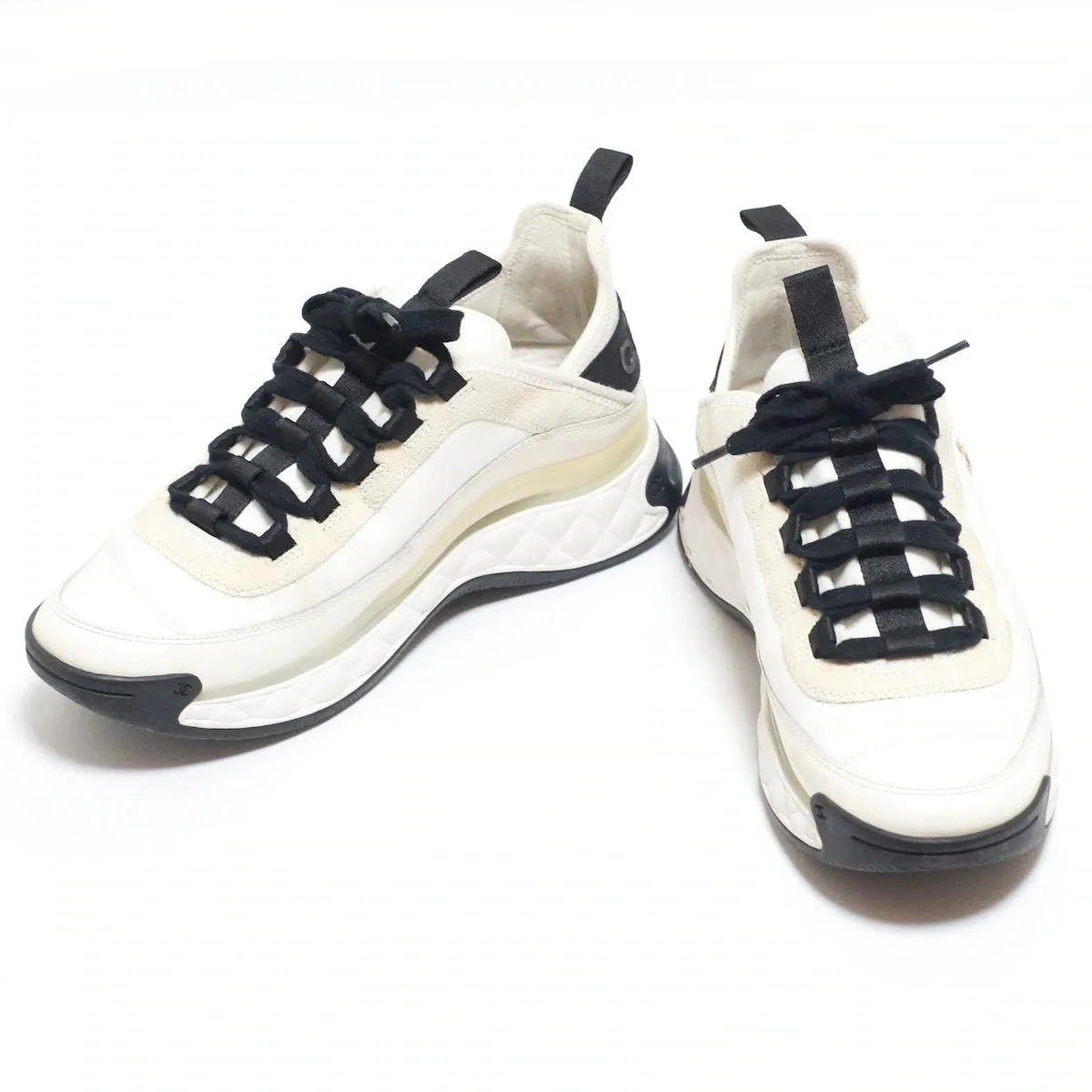 Chanel White Trail Sneakers, 39