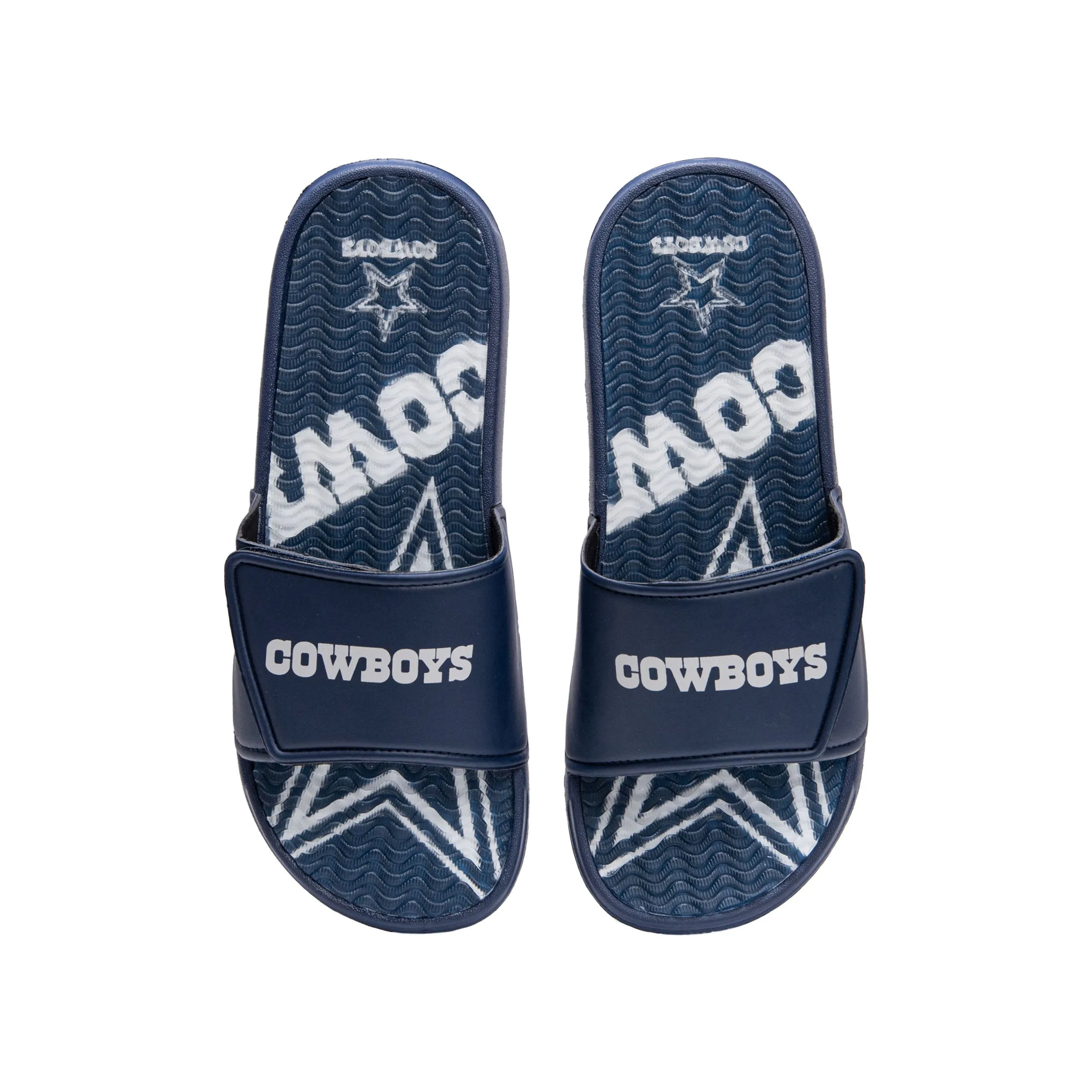 Dallas Cowboys NFL Mens Wordmark Gel Slides