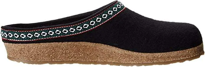 Haflinger Unisex Grizzly Slippers GZ15- Black