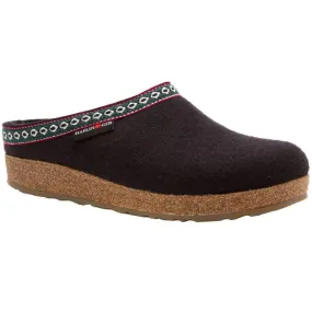 Haflinger Unisex Grizzly Slippers GZ15- Black