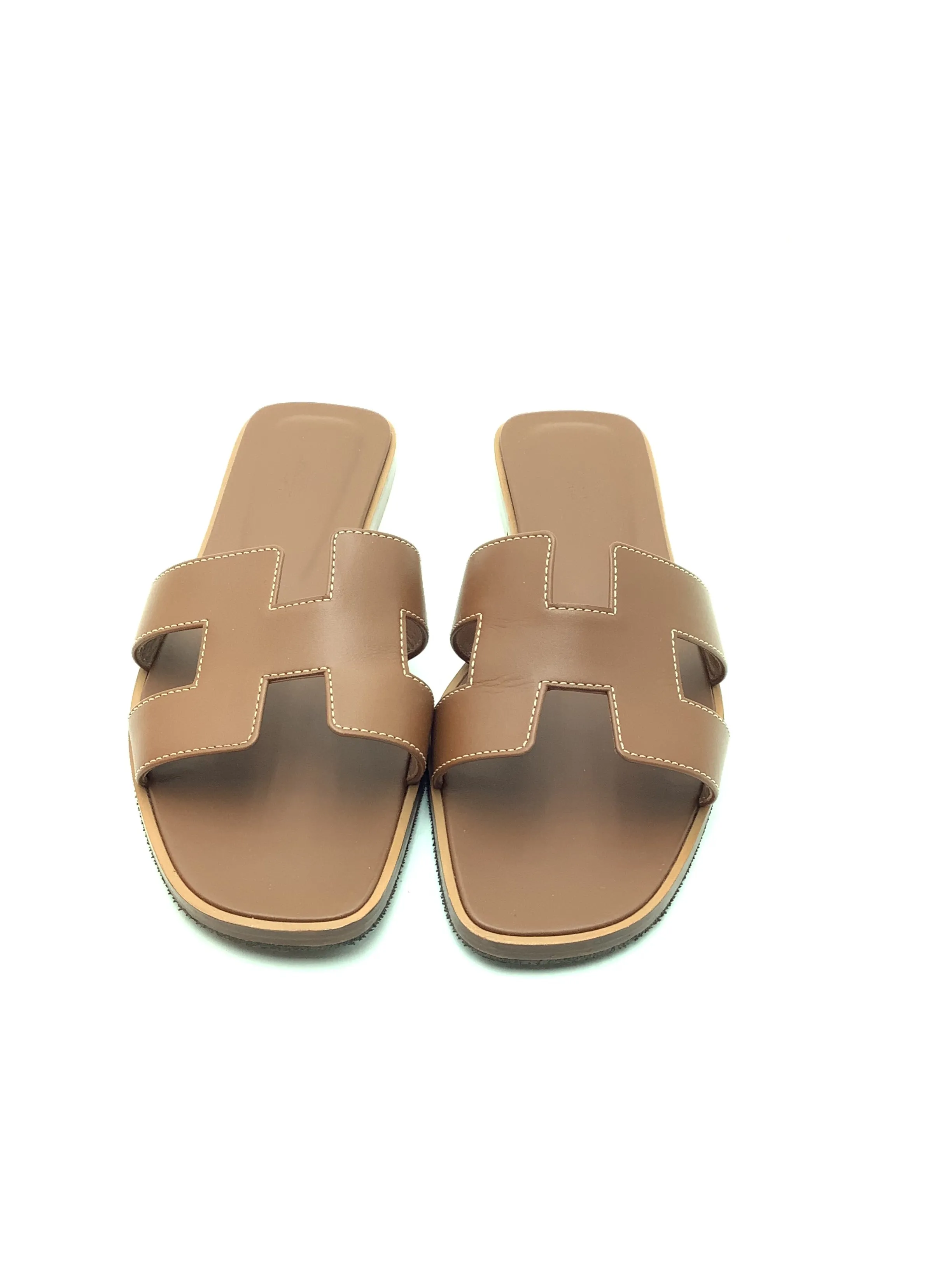 Hermes Oran Sandals Leather Neutral Size: 40/9
