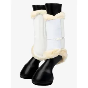 LeMieux Fleece Edged Mesh Brushing Boot White