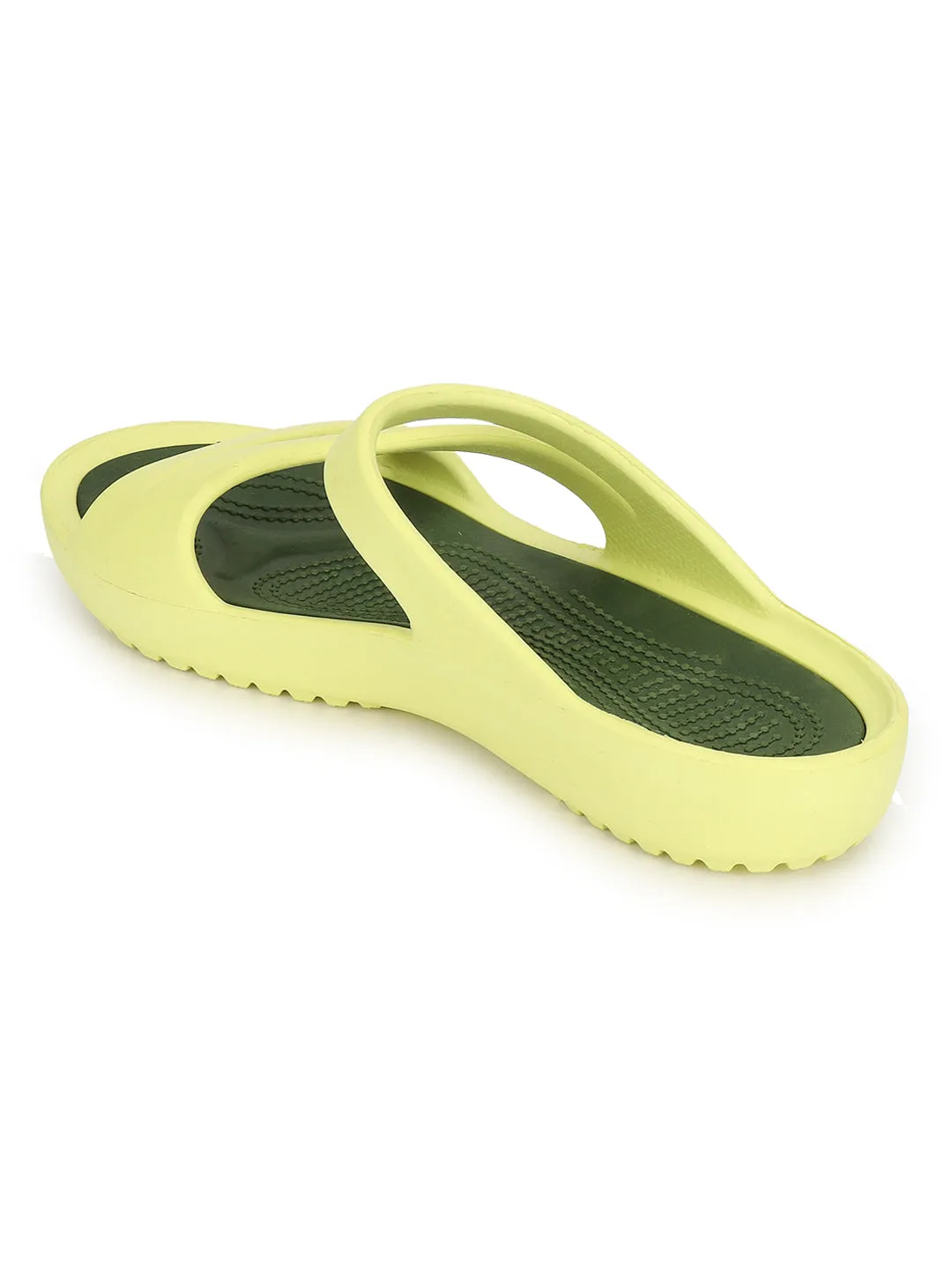Lime Yellow Stylish Slip-On Flats For Women (TC-LFLAT1-LIME)