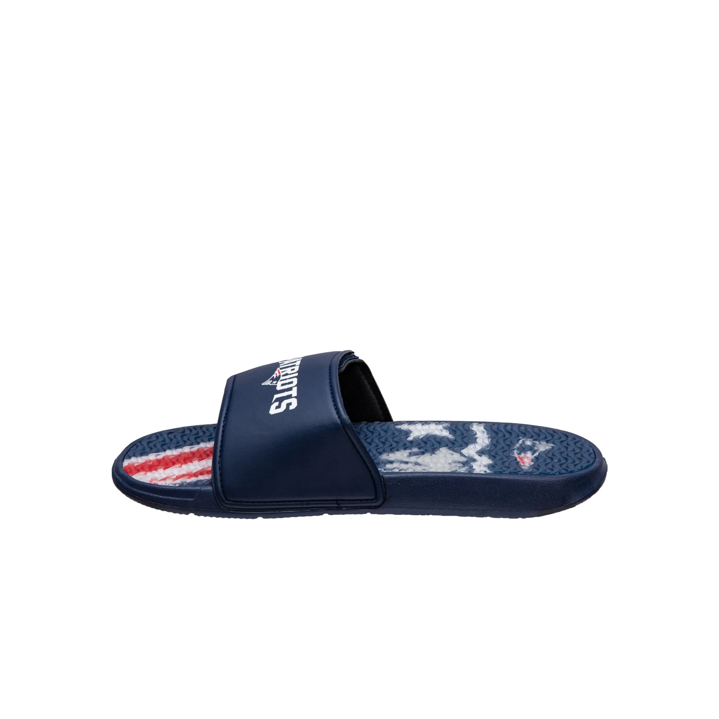New England Patriots NFL Mens Wordmark Gel Slides