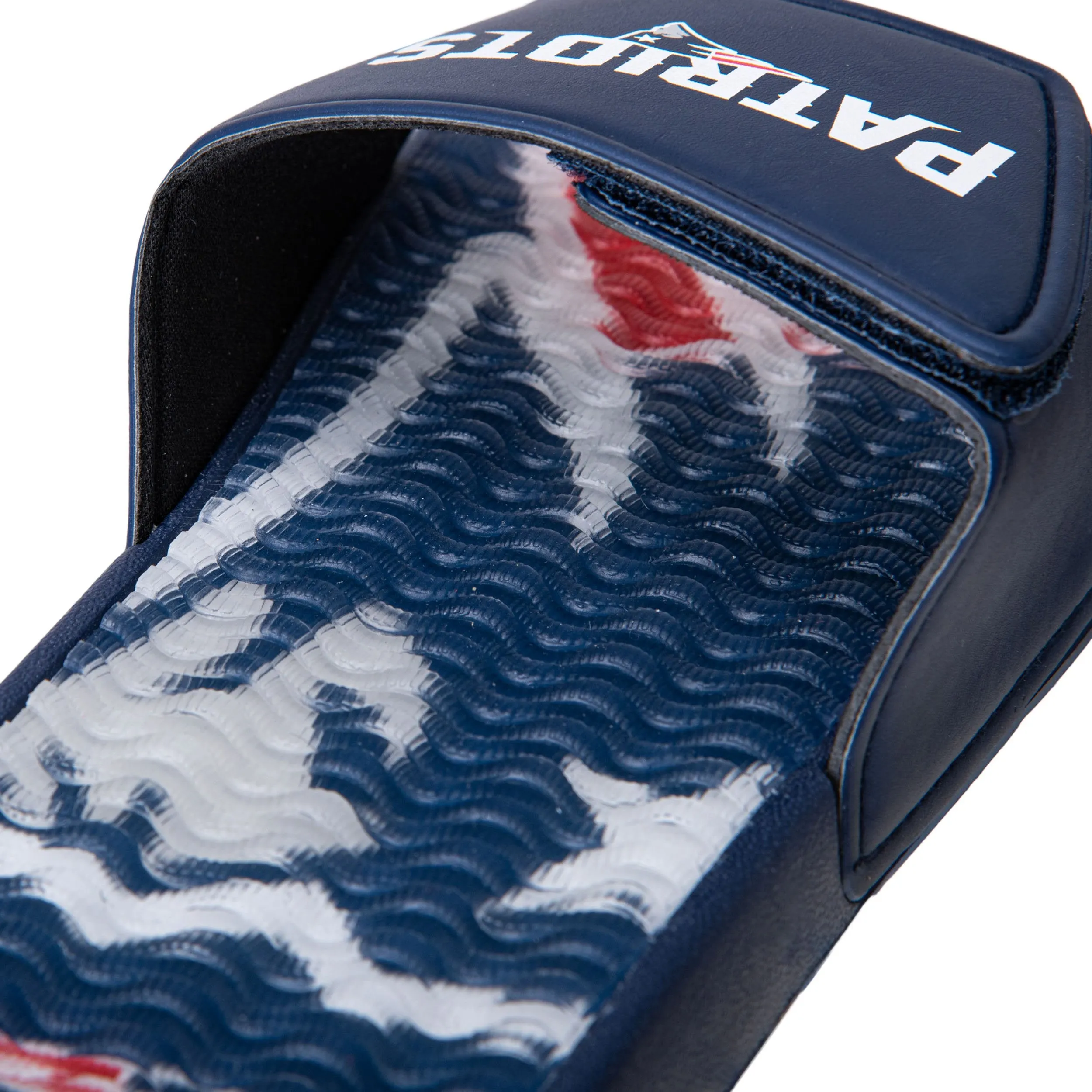 New England Patriots NFL Mens Wordmark Gel Slides