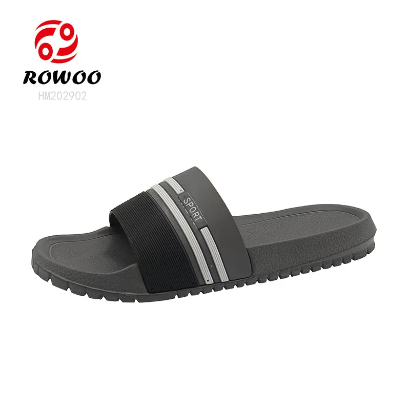 OEM Slides Sandals EVA Sole Soft Slipper Shower Shoes Breathable Home Flat Sandals for Men