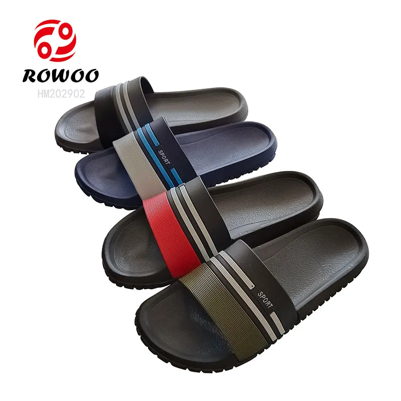 OEM Slides Sandals EVA Sole Soft Slipper Shower Shoes Breathable Home Flat Sandals for Men
