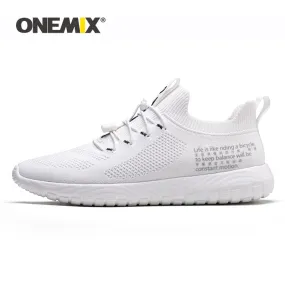 ONEMIX Tennis Shoes For Women Flying Woven Breathable Outdoor Sneakers