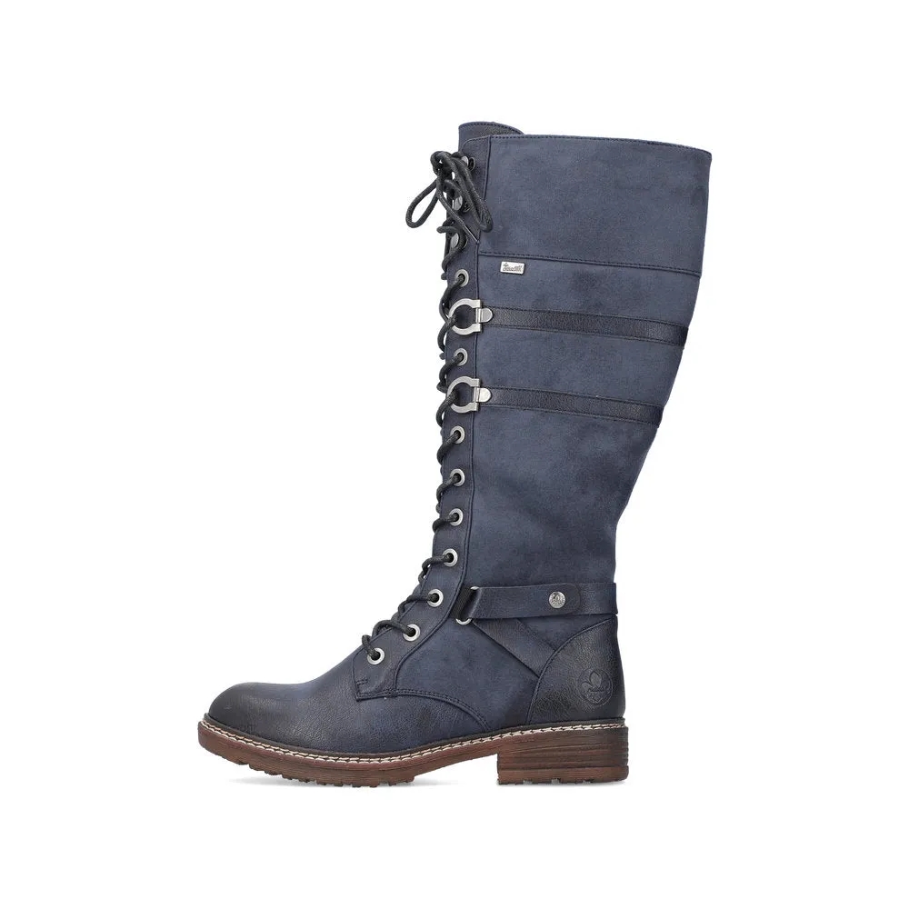 Rieker Ladies Lace Up Front Long Boots