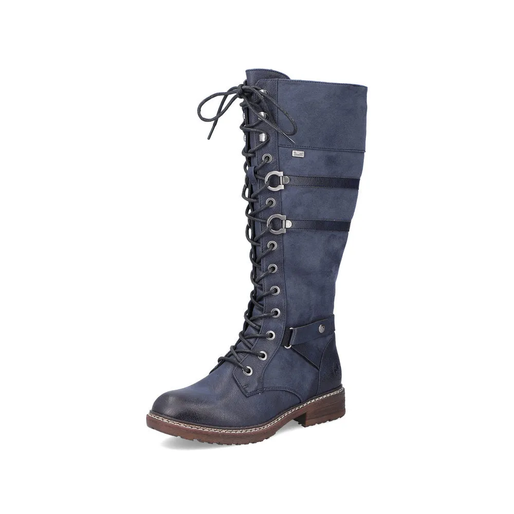 Rieker Ladies Lace Up Front Long Boots