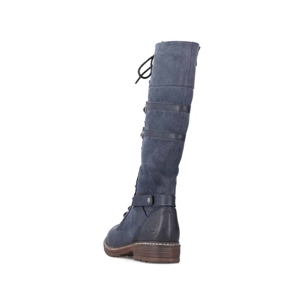 Rieker Ladies Lace Up Front Long Boots