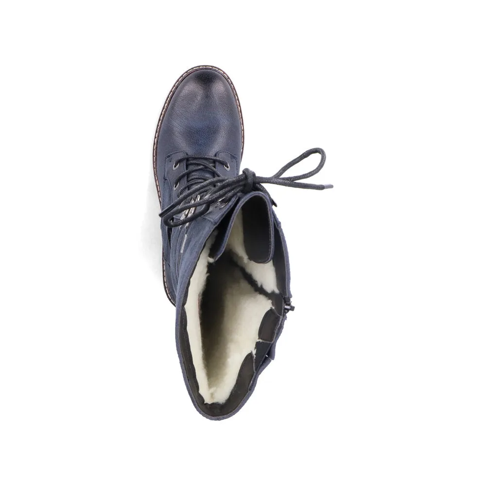 Rieker Ladies Lace Up Front Long Boots