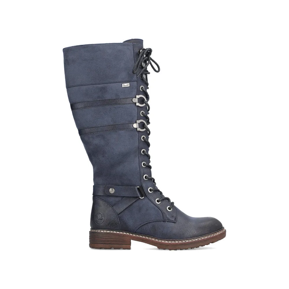 Rieker Ladies Lace Up Front Long Boots