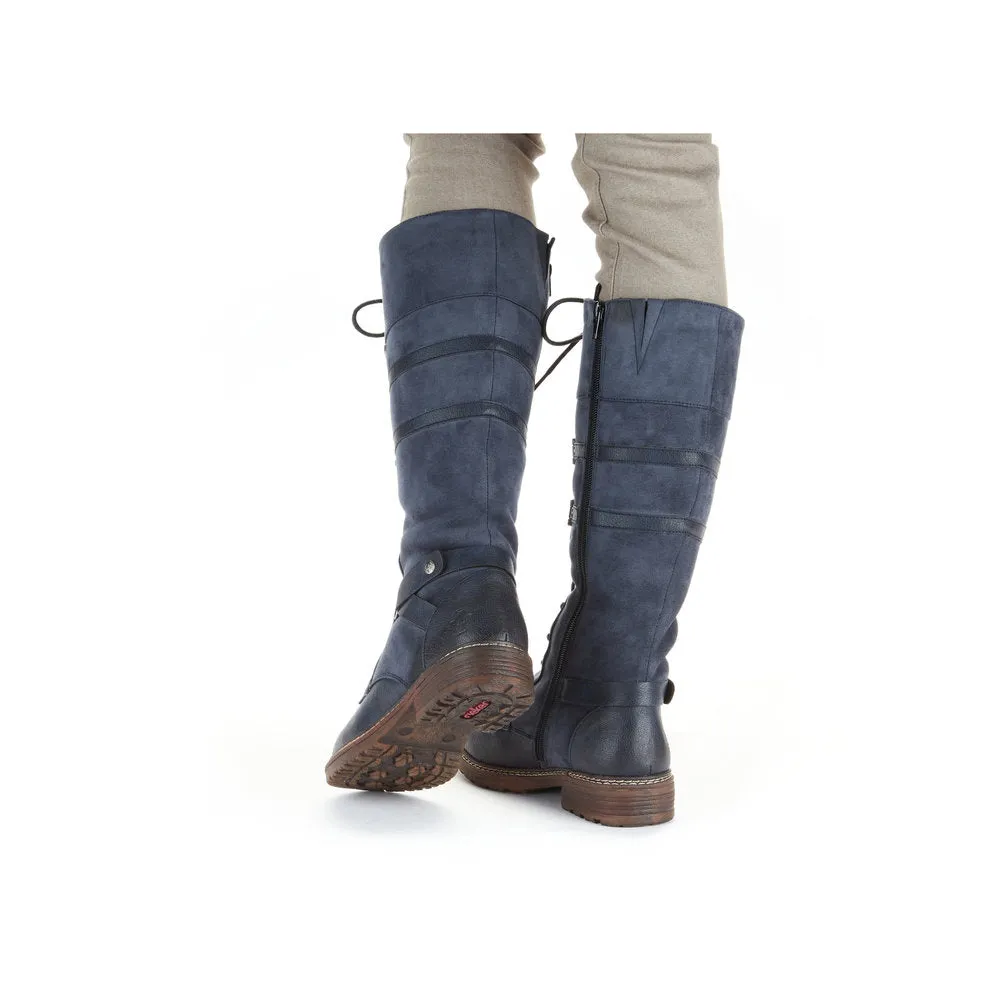 Rieker Ladies Lace Up Front Long Boots