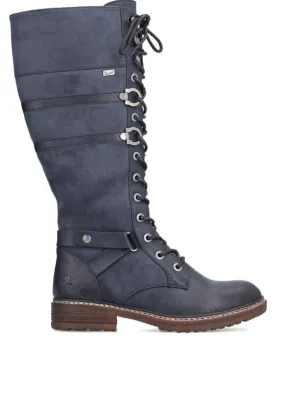 Rieker Ladies Lace Up Front Long Boots
