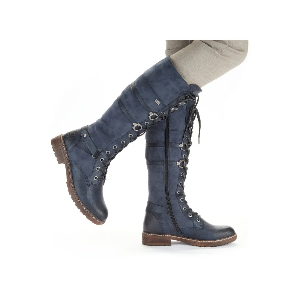 Rieker Ladies Lace Up Front Long Boots