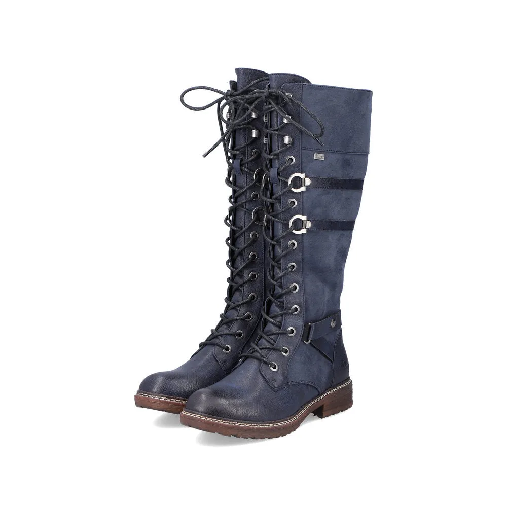 Rieker Ladies Lace Up Front Long Boots