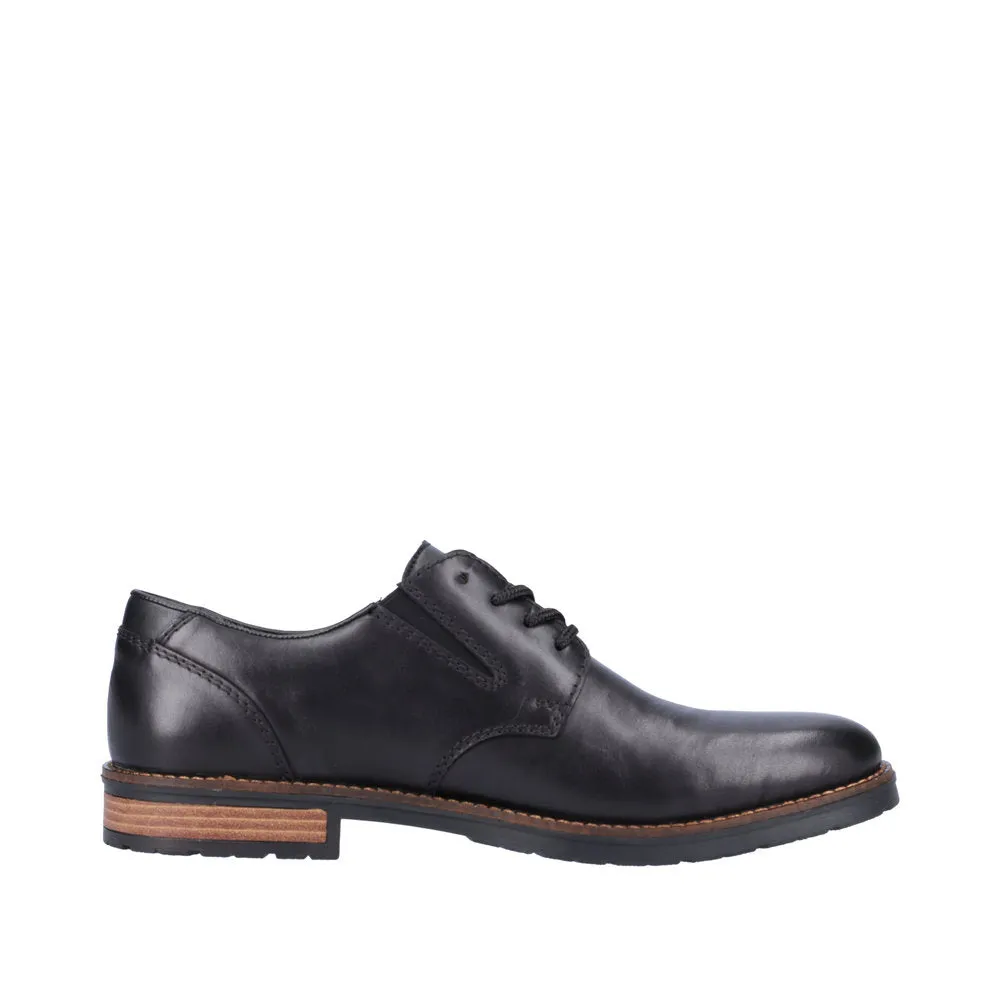 Rieker Mens Dress Shoes Black Leather Shoe Comfort 14621-00