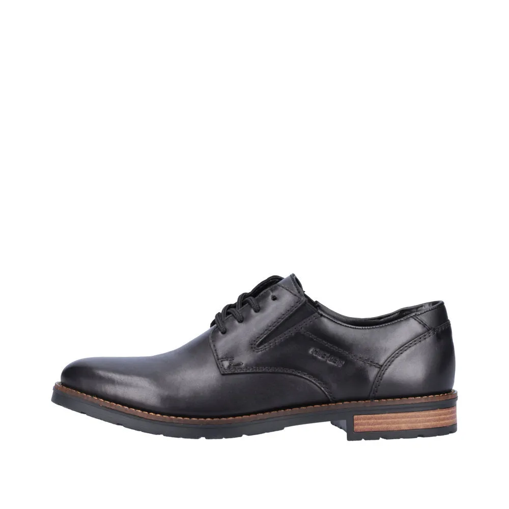 Rieker Mens Dress Shoes Black Leather Shoe Comfort 14621-00