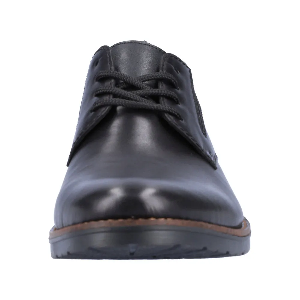 Rieker Mens Dress Shoes Black Leather Shoe Comfort 14621-00