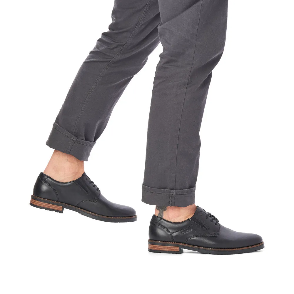 Rieker Mens Dress Shoes Black Leather Shoe Comfort 14621-00