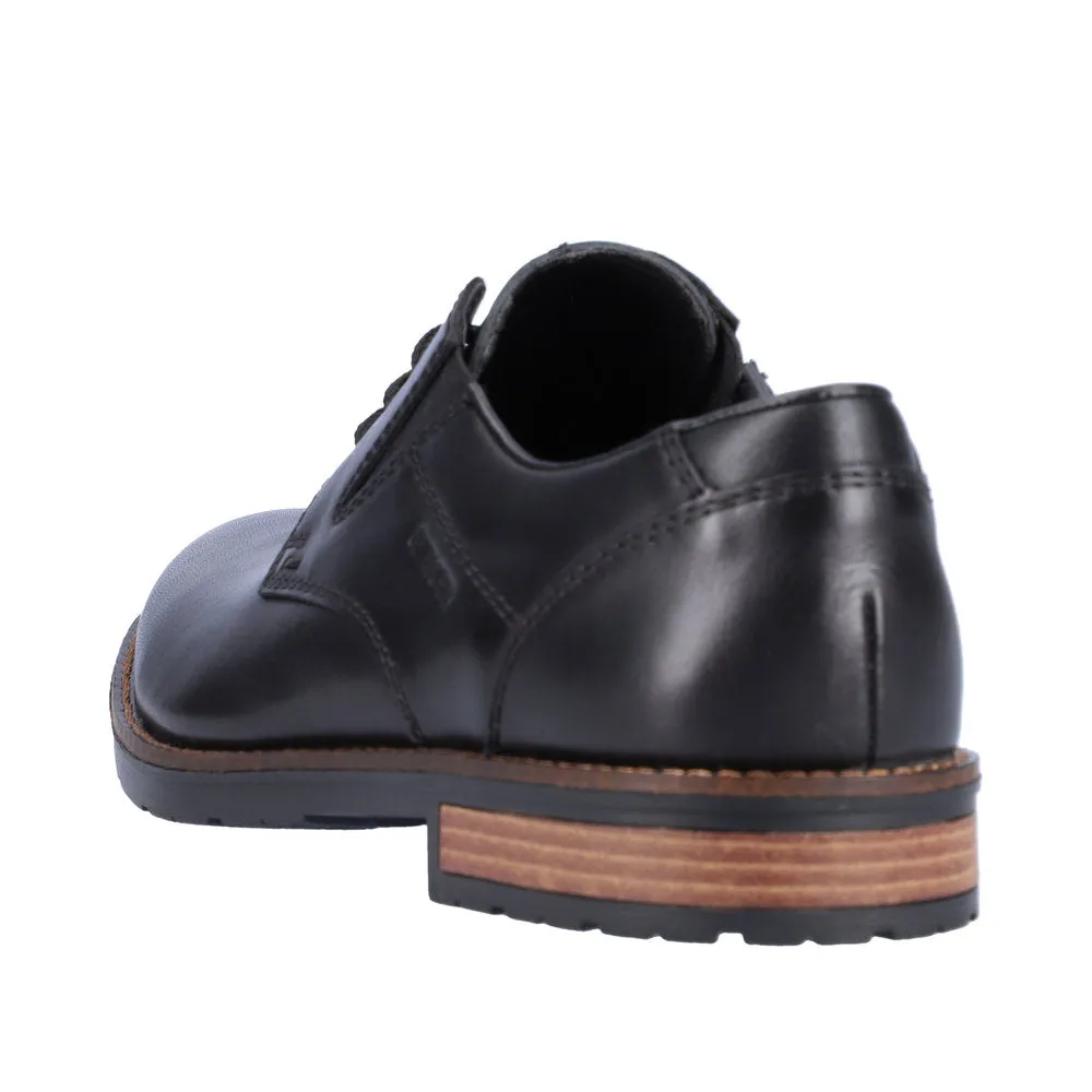 Rieker Mens Dress Shoes Black Leather Shoe Comfort 14621-00