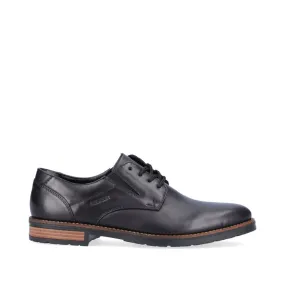 Rieker Mens Dress Shoes Black Leather Shoe Comfort 14621-00