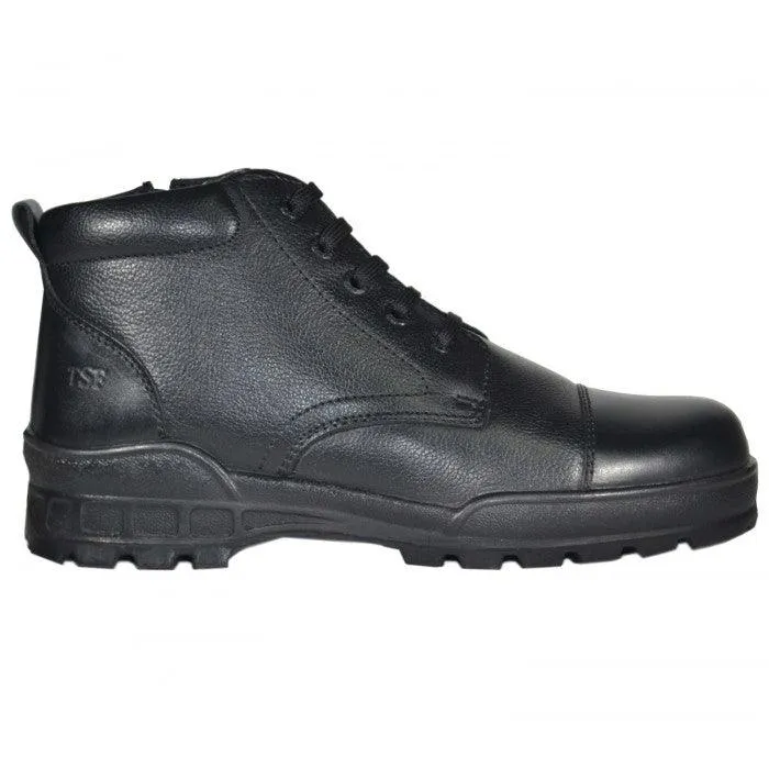TSF Flexible & Comfort Police Boots With Zip Black