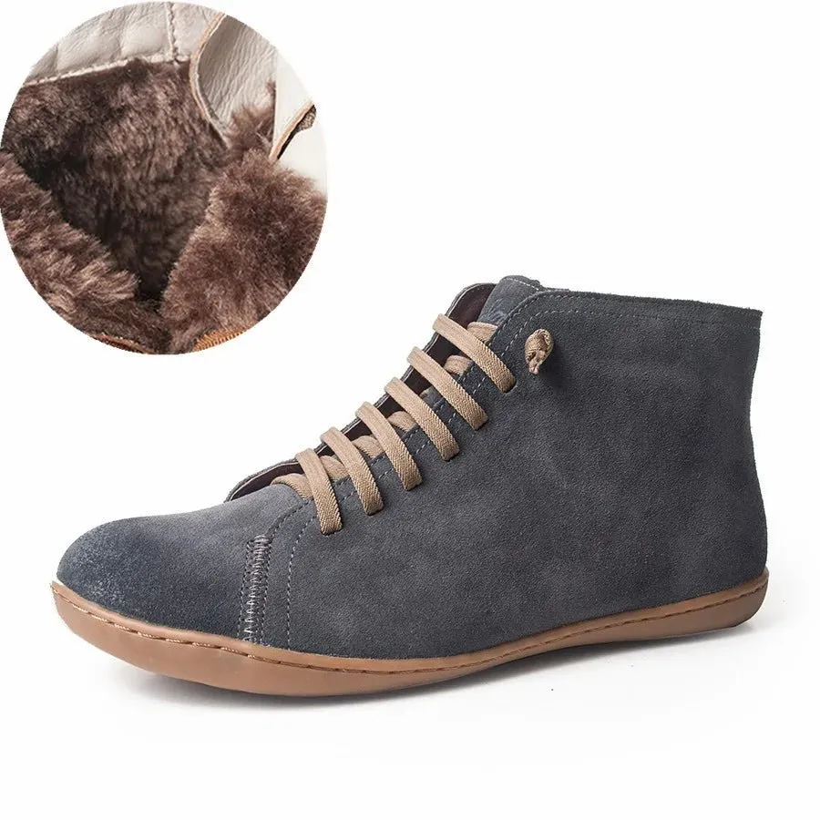 Winter High-Top Barefoot Trekking Boots - Waterproof Snow Boots for Women