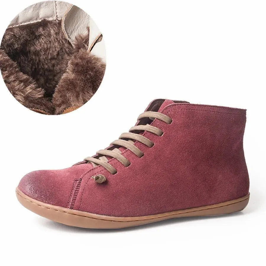 Winter High-Top Barefoot Trekking Boots - Waterproof Snow Boots for Women