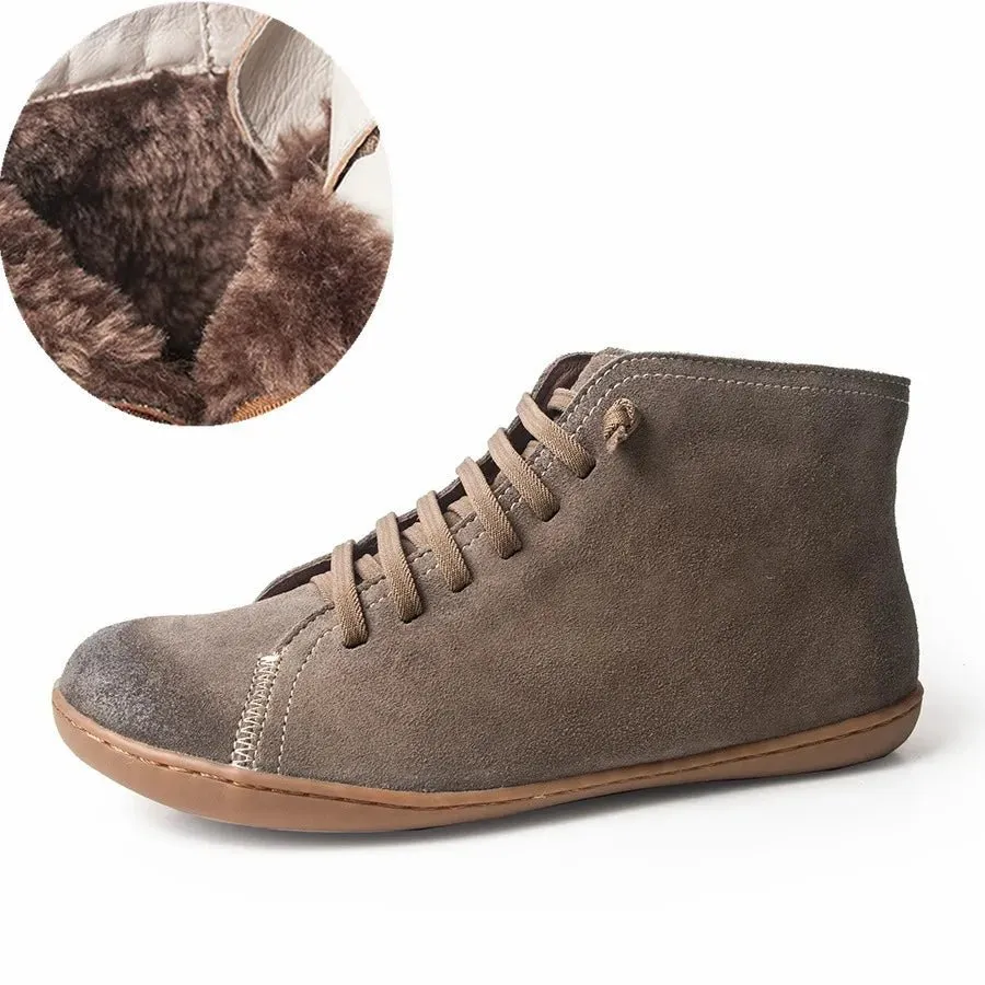 Winter High-Top Barefoot Trekking Boots - Waterproof Snow Boots for Women