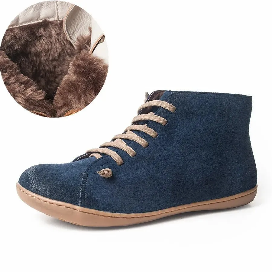 Winter High-Top Barefoot Trekking Boots - Waterproof Snow Boots for Women