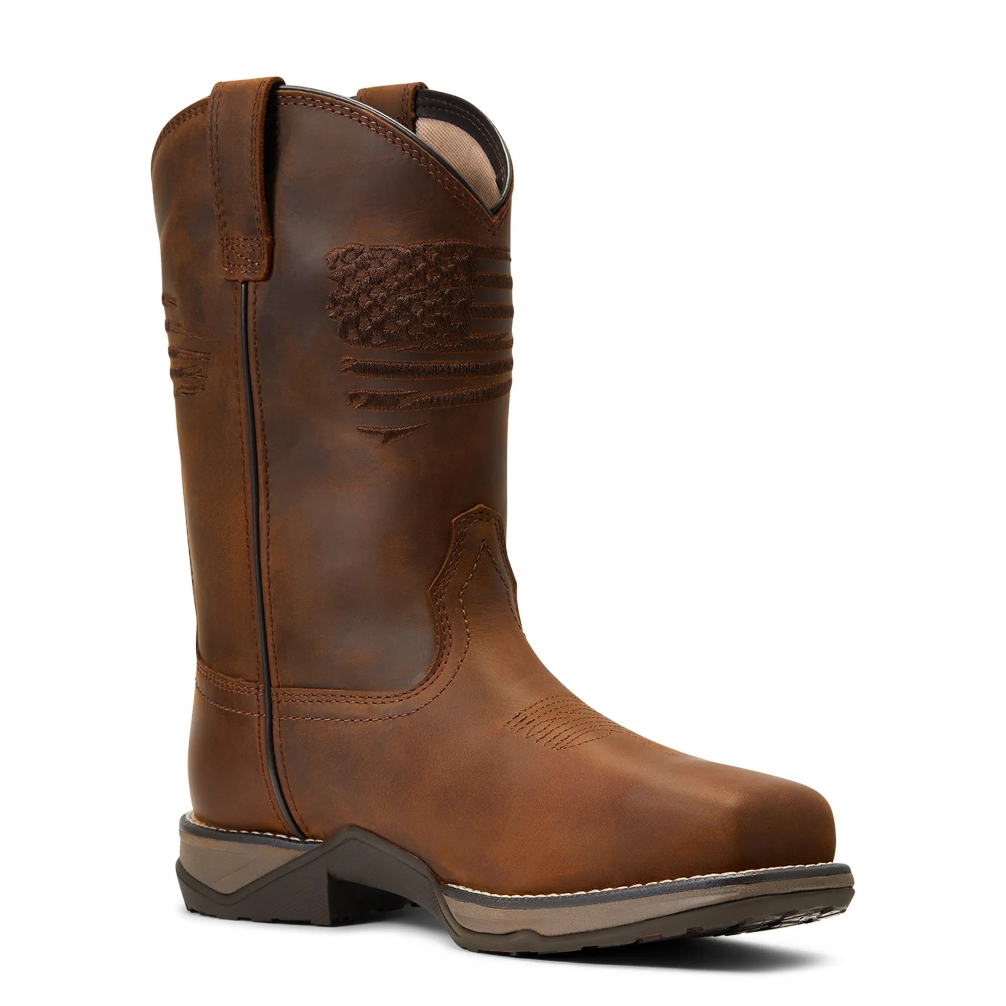 WMS Anthem Patriot Waterproof Composite Toe Work Boot Brown