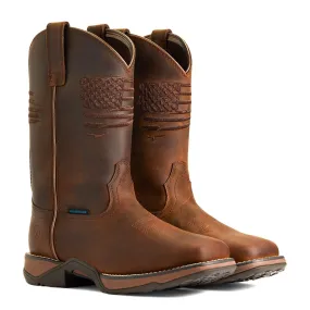 WMS Anthem Patriot Waterproof Composite Toe Work Boot Brown