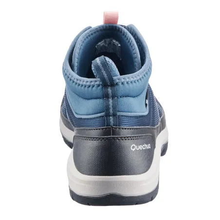 Women's waterproof walking boots - nh150 mid - blue