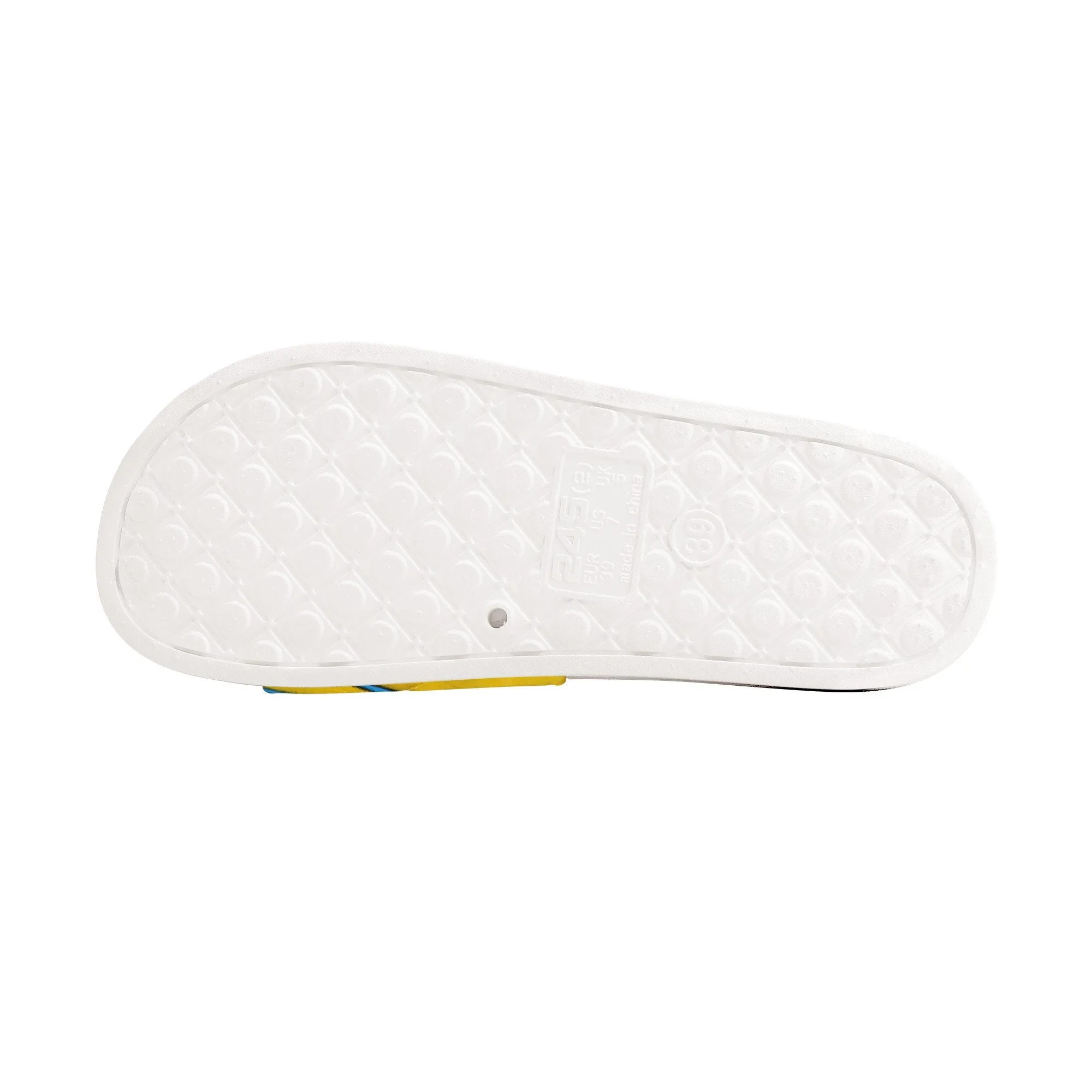 Yellow D30 Slide Sandals - White